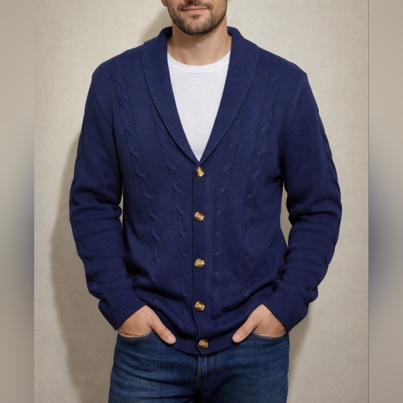Source Unknown Other - Mens Navy Blue Sweater (Size L) - 90LR